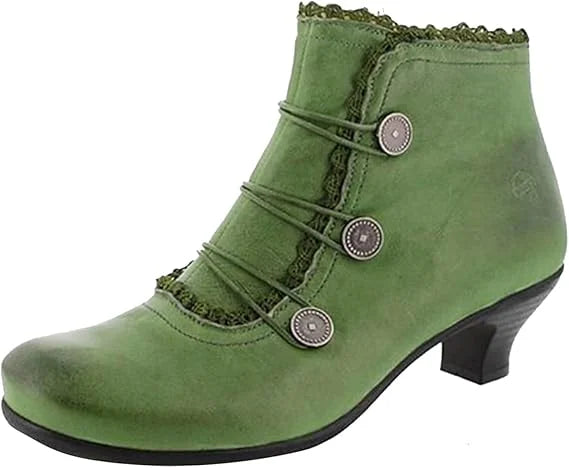 ComfortLace™ Button-Strap Orthopedic Ankle Boots