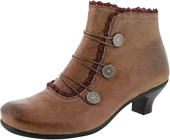 ComfortLace™ Button-Strap Orthopedic Ankle Boots