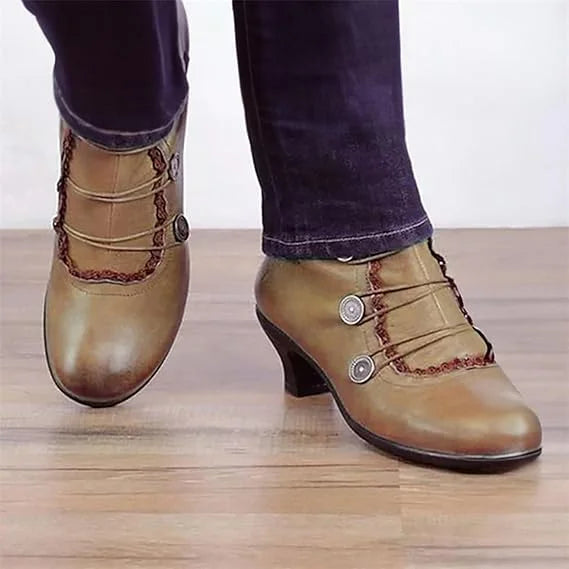 ComfortLace™ Button-Strap Orthopedic Ankle Boots