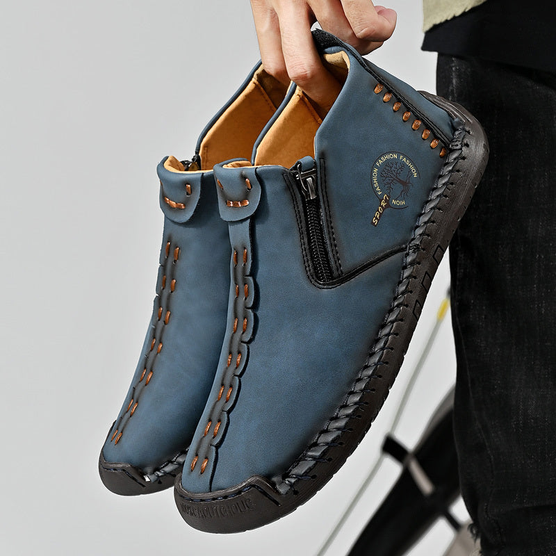 🚶♀️👢48 % RABATT !!!⏱️Ausverkauf!!✨Lässige, modische, rutschfeste mittelalterliche Schlupfstiefel aus Leder für Damen