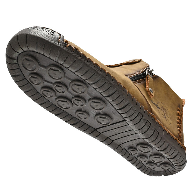 🚶♀️👢48 % RABATT !!!⏱️Ausverkauf!!✨Lässige, modische, rutschfeste mittelalterliche Schlupfstiefel aus Leder für Damen