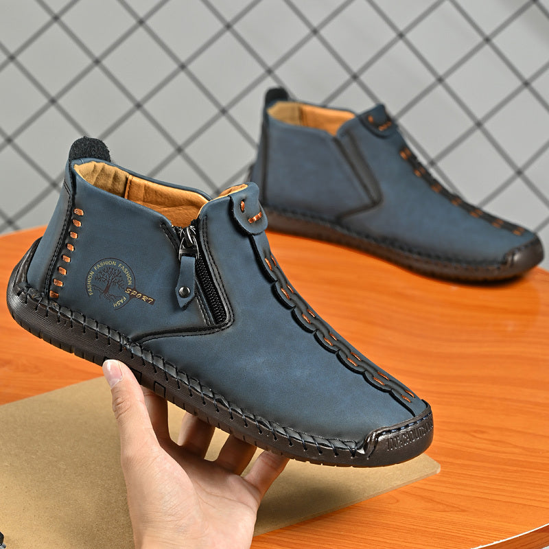 🚶♀️👢48 % RABATT !!!⏱️Ausverkauf!!✨Lässige, modische, rutschfeste mittelalterliche Schlupfstiefel aus Leder für Damen