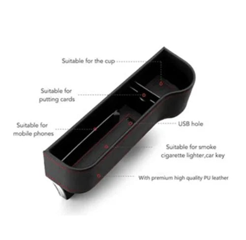Multifunktionaler Autositz-Organizer aus Leder