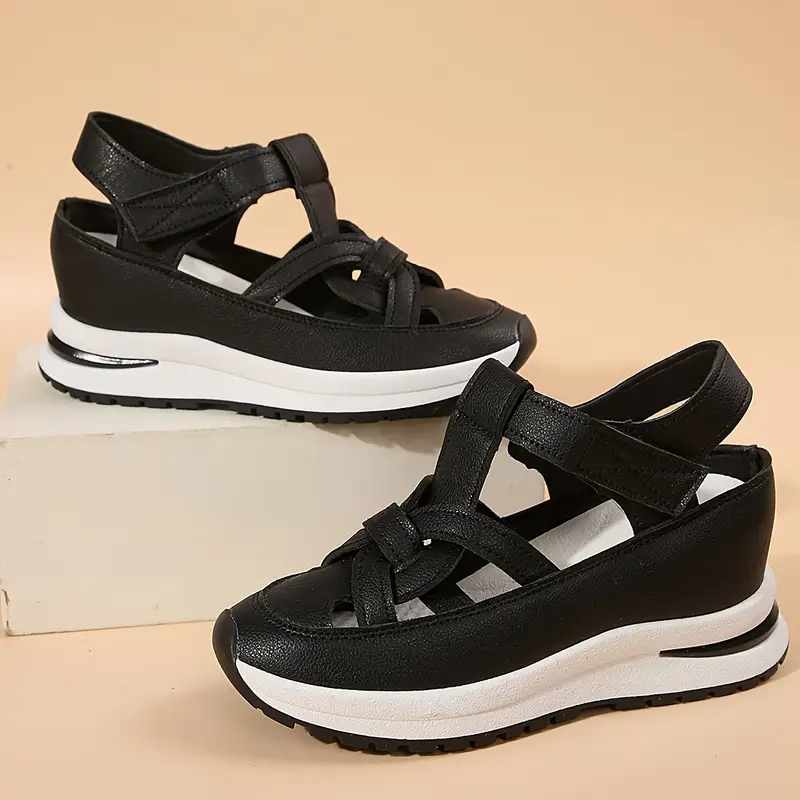 Women’s Soft Adjustable Sandals – Hook & Loop, Comfort Fit for Wide & Narrow Feet