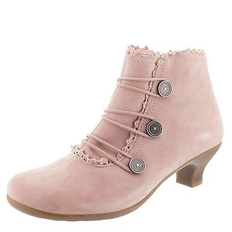 ComfortLace™ Button-Strap Orthopedic Ankle Boots