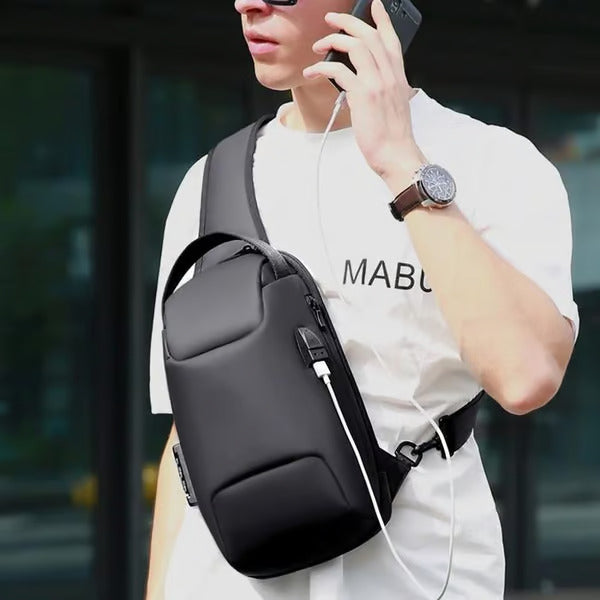 🎁Neujahrs-Schönheitsverkauf 2024🎁Neue, stromlinienförmige Schultertasche aus Kohlefaser mit Diebstahlschutz 🔥