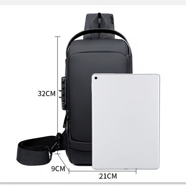 🎁Neujahrs-Schönheitsverkauf 2024🎁Neue, stromlinienförmige Schultertasche aus Kohlefaser mit Diebstahlschutz 🔥