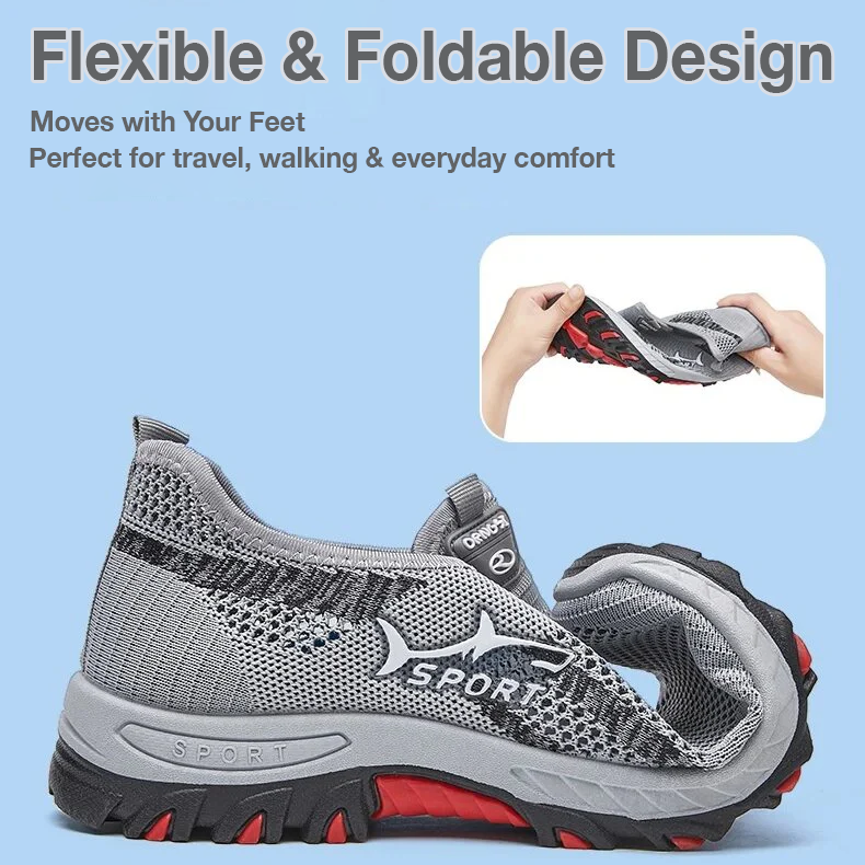 Men's Slip-on Orthopedic Shoes,  Breathable Mesh Comfort Sneakers