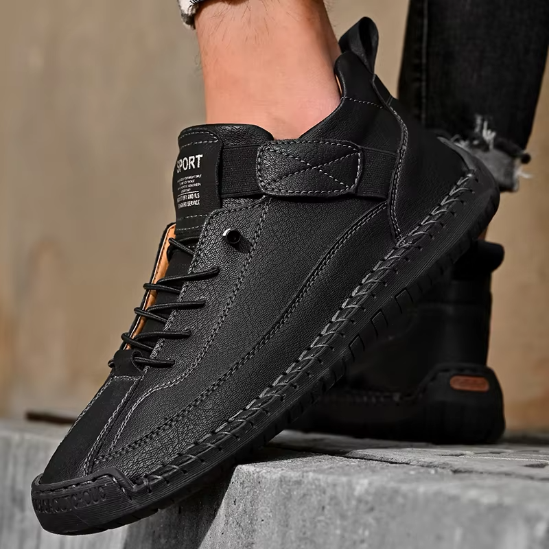 EaseStep™ Leather Sneakers – Soft Comfort & Orthopedic Support