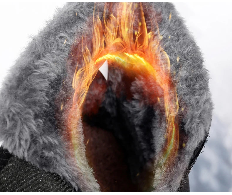 Women's Winter Plush Ankle Snow Boots - Warm Diabetic-Friendly Outdoor Walking Shoes