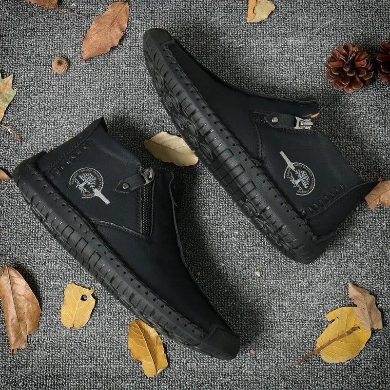 🚶♀️👢48 % RABATT !!!⏱️Ausverkauf!!✨Lässige, modische, rutschfeste mittelalterliche Schlupfstiefel aus Leder für Damen