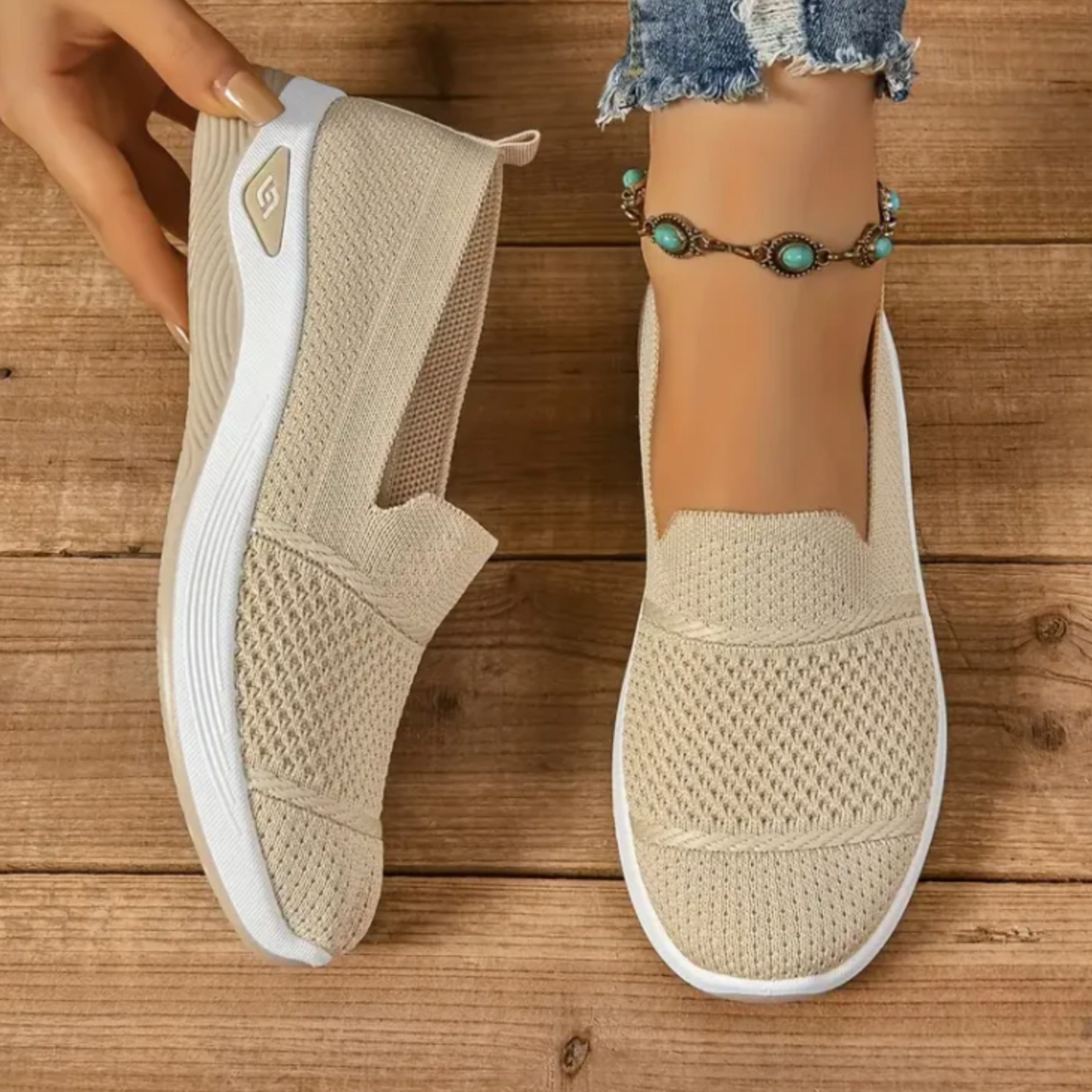 ComfortKnit™ Slip-On Walking Sneakers — Breathable, Cushioned, Non-Slip