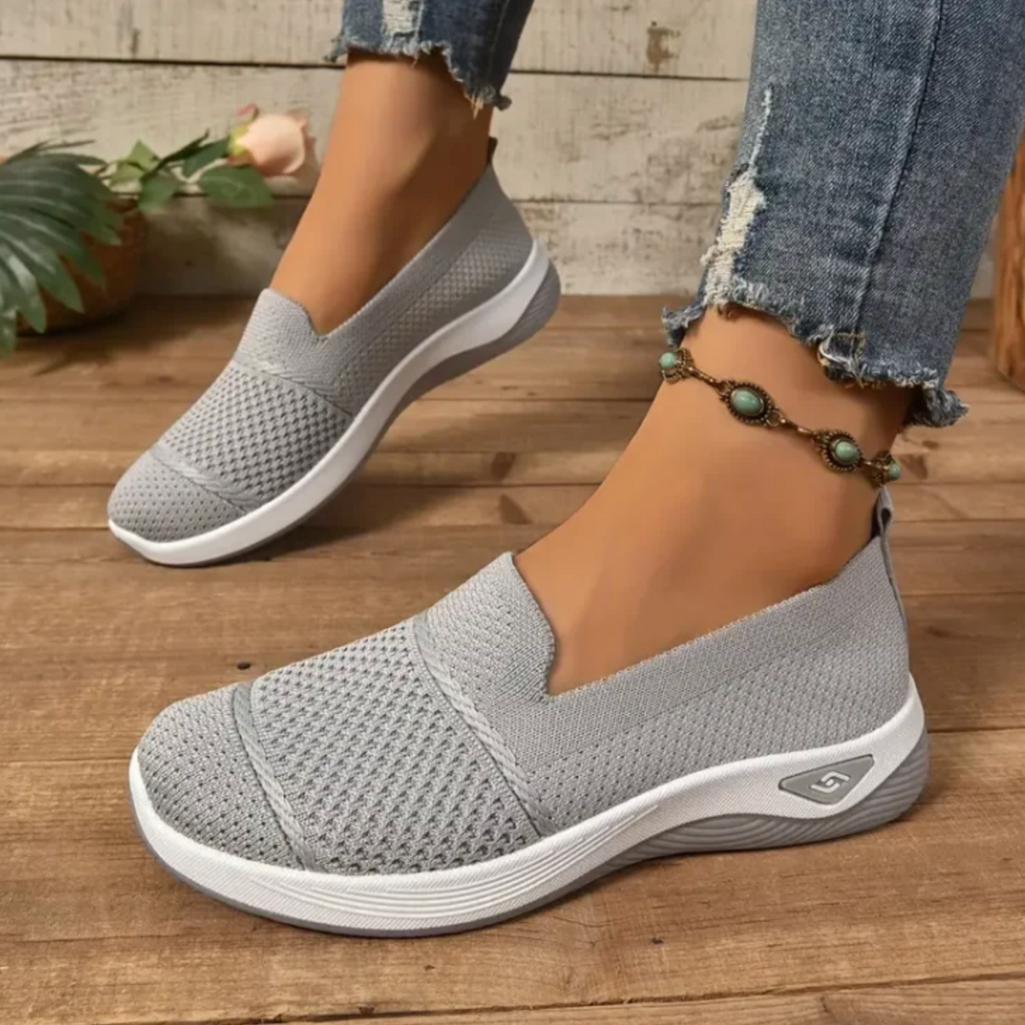 ComfortKnit™ Slip-On Walking Sneakers — Breathable, Cushioned, Non-Slip