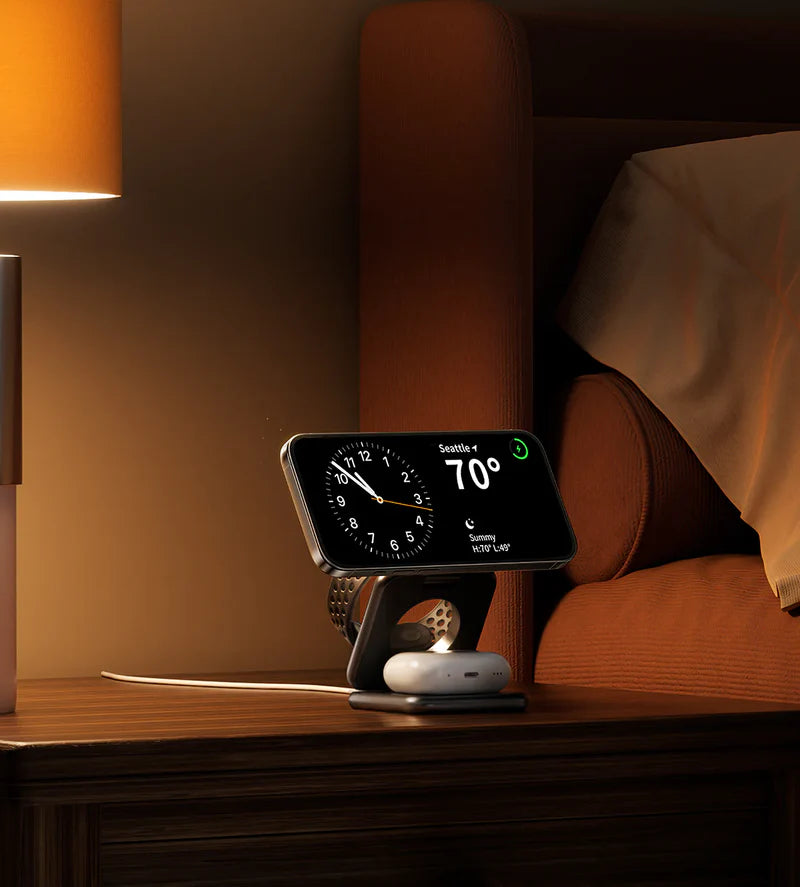 Faltbares magnetisches kabelloses 3-in-1-Ladegerät und Ständer-Set