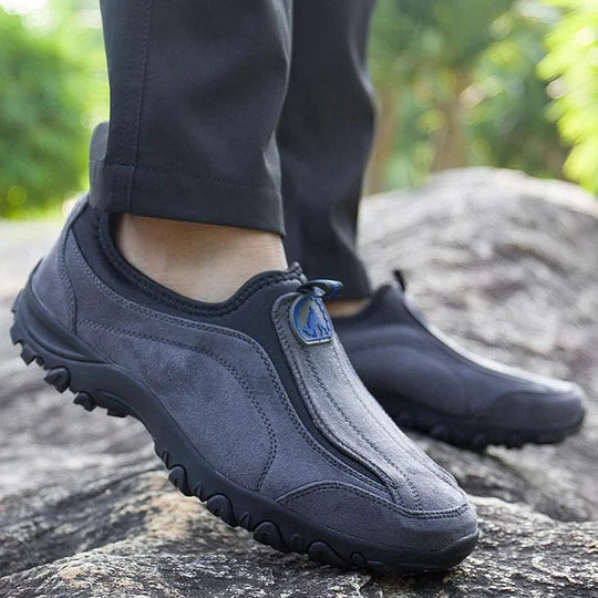 (⏰Limited Time Sale 50% OFF) Men's Outdoor Orthopedic Arch Support Wide Toe Slip-On Hiking Shoes Lightweight Comfortable Waterproof Anti-Slip Sneakers