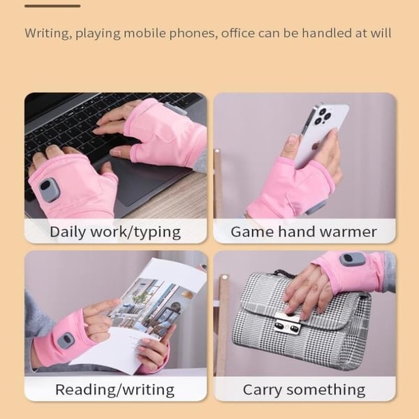 2024 Smart Thermostatic Heated Fingerless Gloves