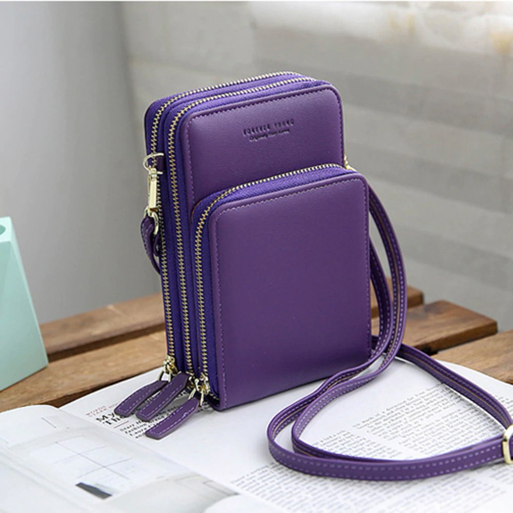 3-Layers Leather Crossbody Shoulder Bag - Beelovy