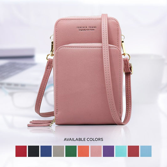 3-Layers Leather Crossbody Shoulder Bag - Beelovy
