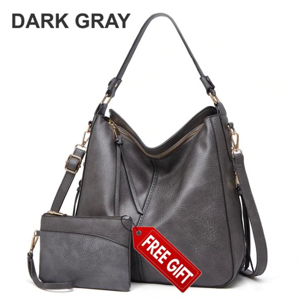 Luxury Leather Shoulder Crossbody Handbag (60% OFF + 1 FREE Clutch) - Beelovy