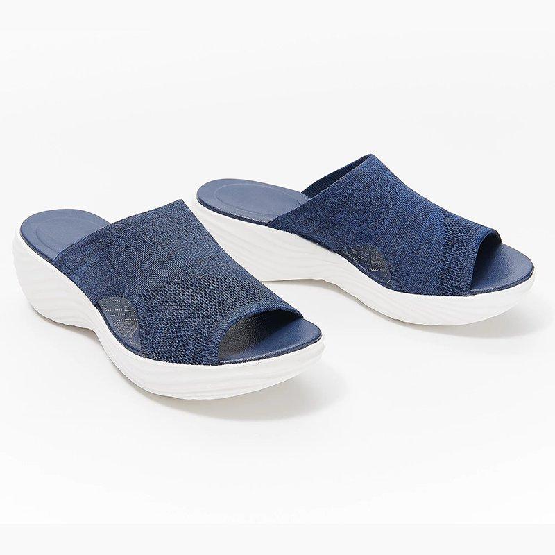 Stretch Orthotic Slide Sandals, Knitted Sports Corrective Sandals - Beelovy