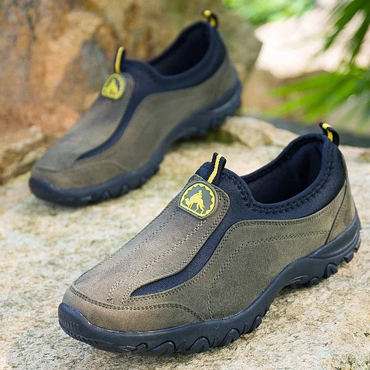 (⏰Limited Time Sale 50% OFF) Men's Outdoor Orthopedic Arch Support Wide Toe Slip-On Hiking Shoes Lightweight Comfortable Waterproof Anti-Slip Sneakers