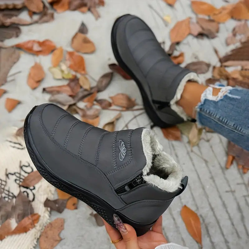 CozyWinter™ Plush Ankle Boots – Warm, Anti-Slip & Easy On/Off