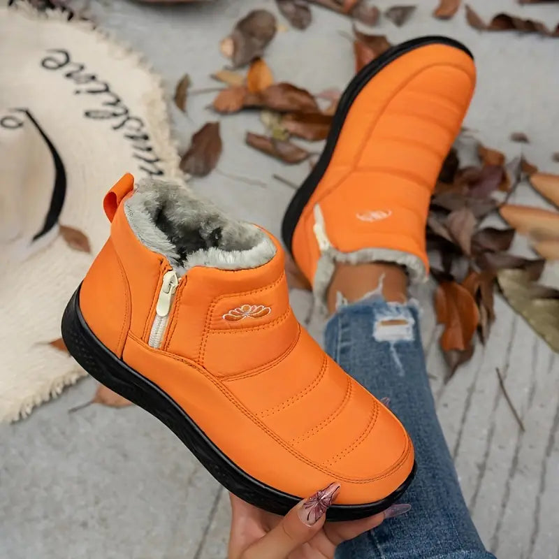 CozyWinter™ Plush Ankle Boots – Warm, Anti-Slip & Easy On/Off