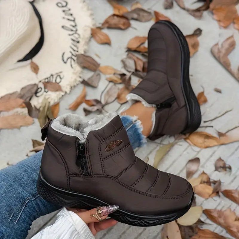 CozyWinter™ Plush Ankle Boots – Warm, Anti-Slip & Easy On/Off
