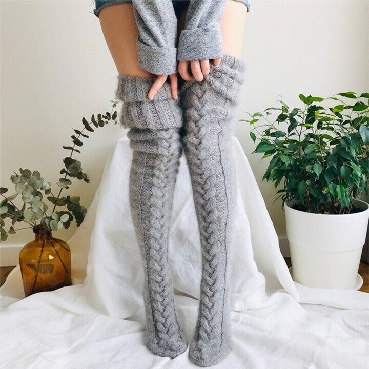 Hot Sale - Warm Over Knee Extra Long Knitted Socks