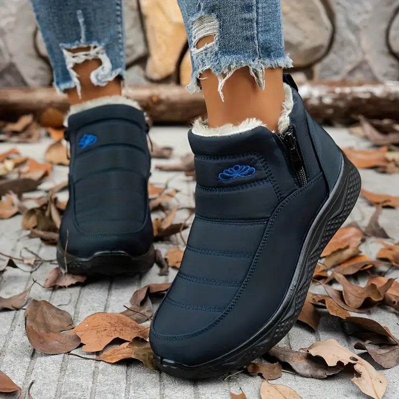 CozyWinter™ Plush Ankle Boots – Warm, Anti-Slip & Easy On/Off