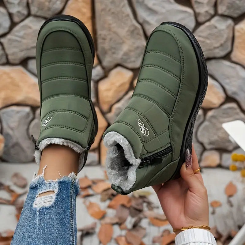 CozyWinter™ Plush Ankle Boots – Warm, Anti-Slip & Easy On/Off
