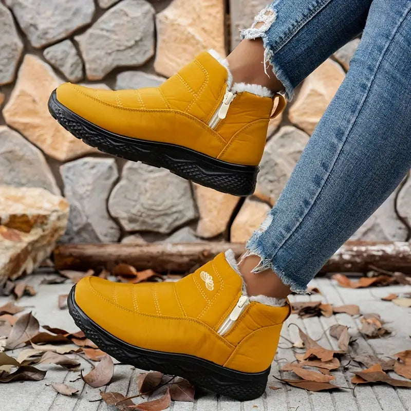 CozyWinter™ Plush Ankle Boots – Warm, Anti-Slip & Easy On/Off