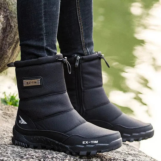 (⏰Zeitlich begrenzter Rabatt von 50 %) Orthopädische Schneestiefel mit Knöchelstütze für Herren, wasserdicht, warm und leicht, Wanderstiefel