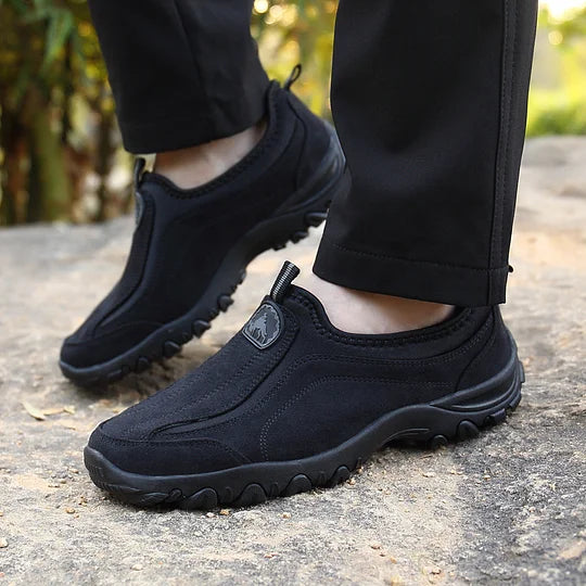 (⏰Limited Time Sale 50% OFF) Men's Outdoor Orthopedic Arch Support Wide Toe Slip-On Hiking Shoes Lightweight Comfortable Waterproof Anti-Slip Sneakers