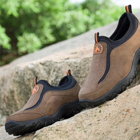 (⏰Limited Time Sale 50% OFF) Men's Outdoor Orthopedic Arch Support Wide Toe Slip-On Hiking Shoes Lightweight Comfortable Waterproof Anti-Slip Sneakers