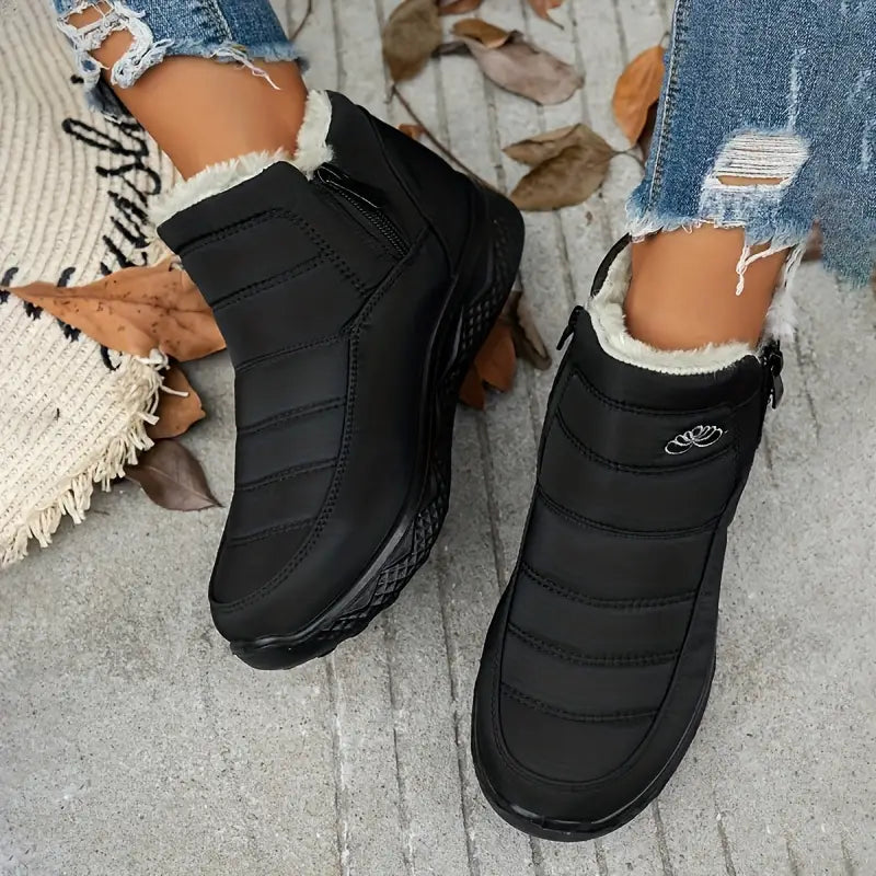 CozyWinter™ Plush Ankle Boots – Warm, Anti-Slip & Easy On/Off