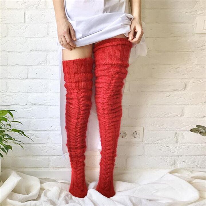 Hot Sale - Warm Over Knee Extra Long Knitted Socks