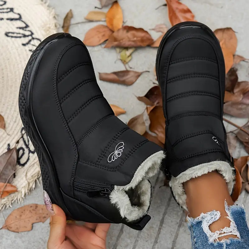 CozyWinter™ Plush Ankle Boots – Warm, Anti-Slip & Easy On/Off