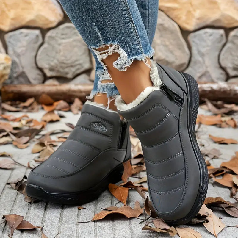 CozyWinter™ Plush Ankle Boots – Warm, Anti-Slip & Easy On/Off