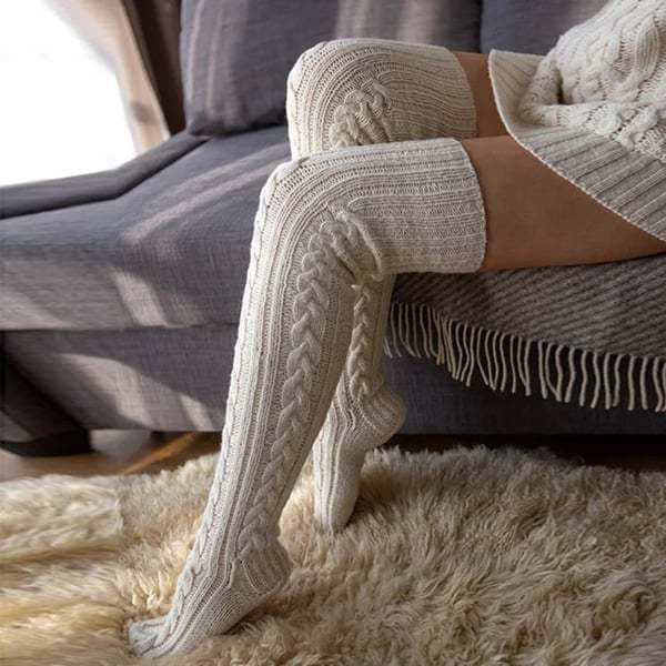 Hot Sale - Warm Over Knee Extra Long Knitted Socks