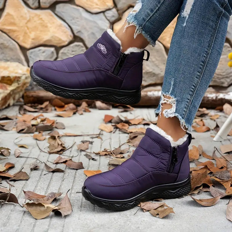 CozyWinter™ Plush Ankle Boots – Warm, Anti-Slip & Easy On/Off
