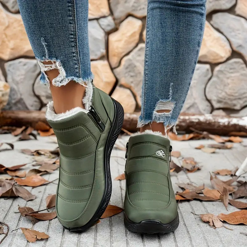 CozyWinter™ Plush Ankle Boots – Warm, Anti-Slip & Easy On/Off