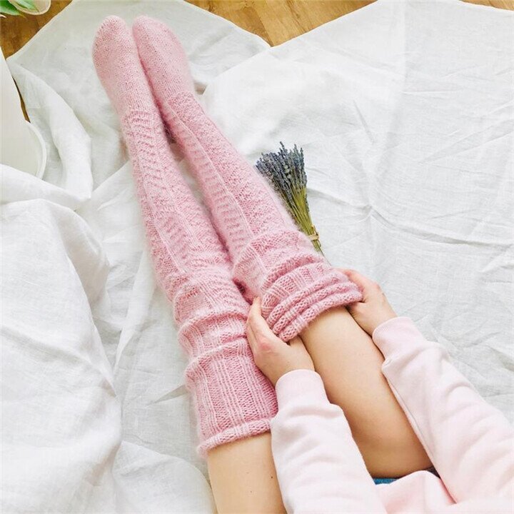 Hot Sale - Warm Over Knee Extra Long Knitted Socks