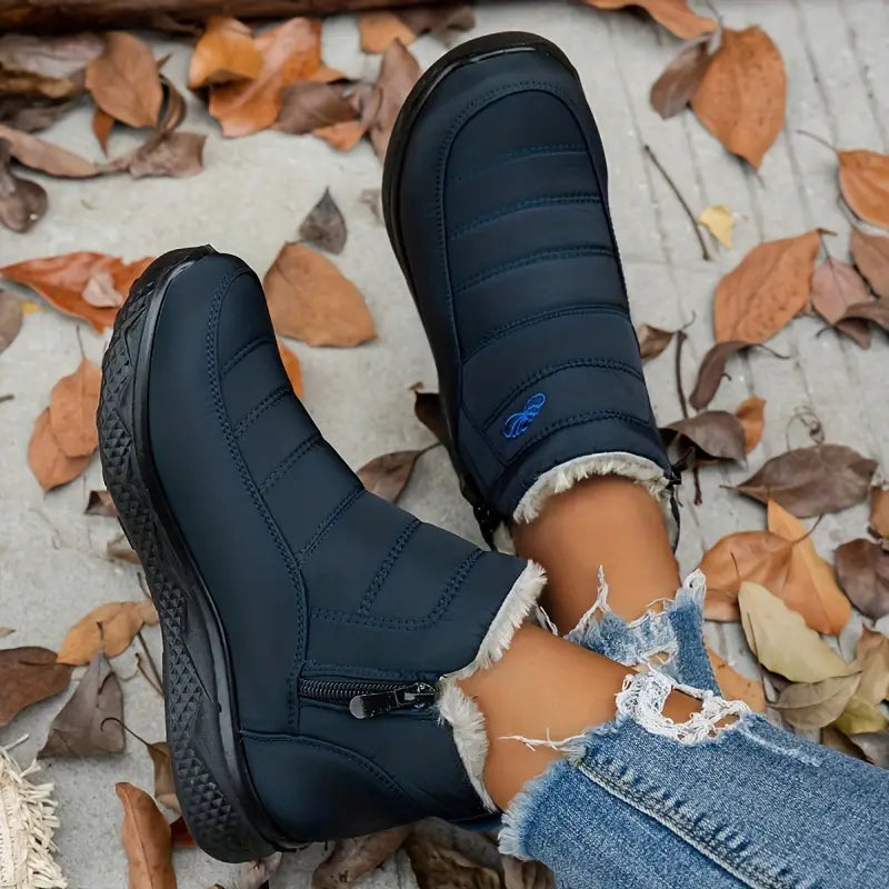 CozyWinter™ Plush Ankle Boots – Warm, Anti-Slip & Easy On/Off
