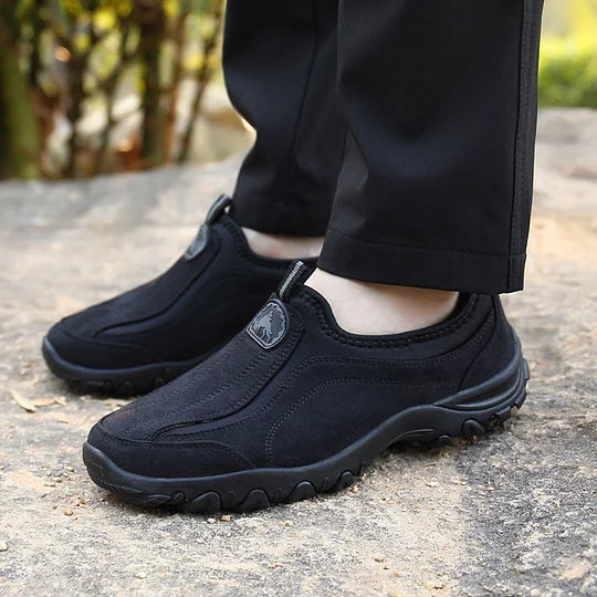 (⏰Limited Time Sale 50% OFF) Men's Outdoor Orthopedic Arch Support Wide Toe Slip-On Hiking Shoes Lightweight Comfortable Waterproof Anti-Slip Sneakers