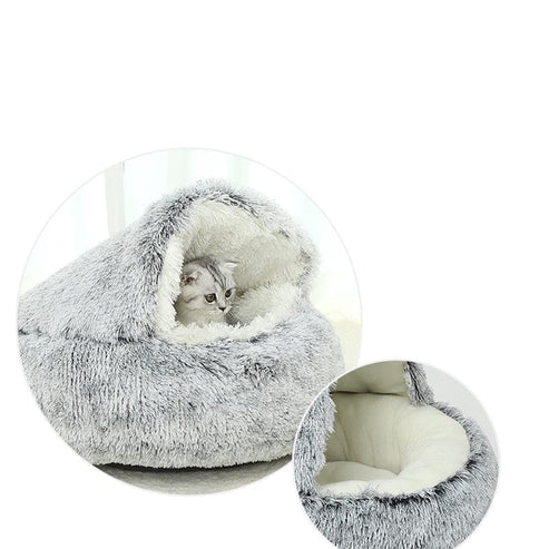 CozyNook Plush Fluffy Pet Round Bed