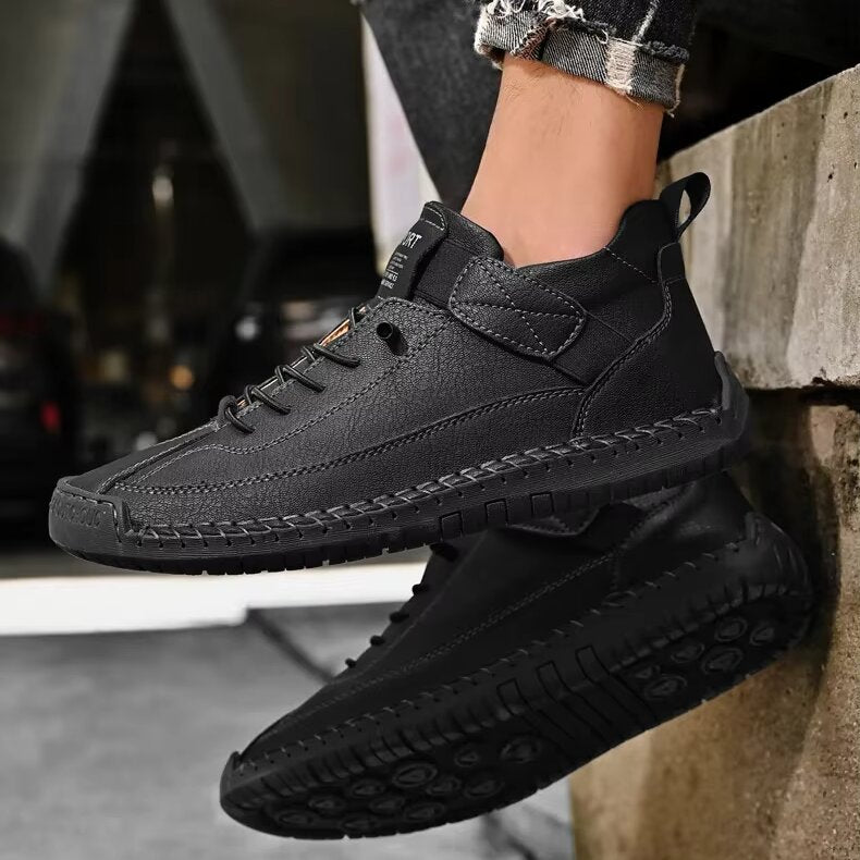EaseStep™ Leather Sneakers – Soft Comfort & Orthopedic Support