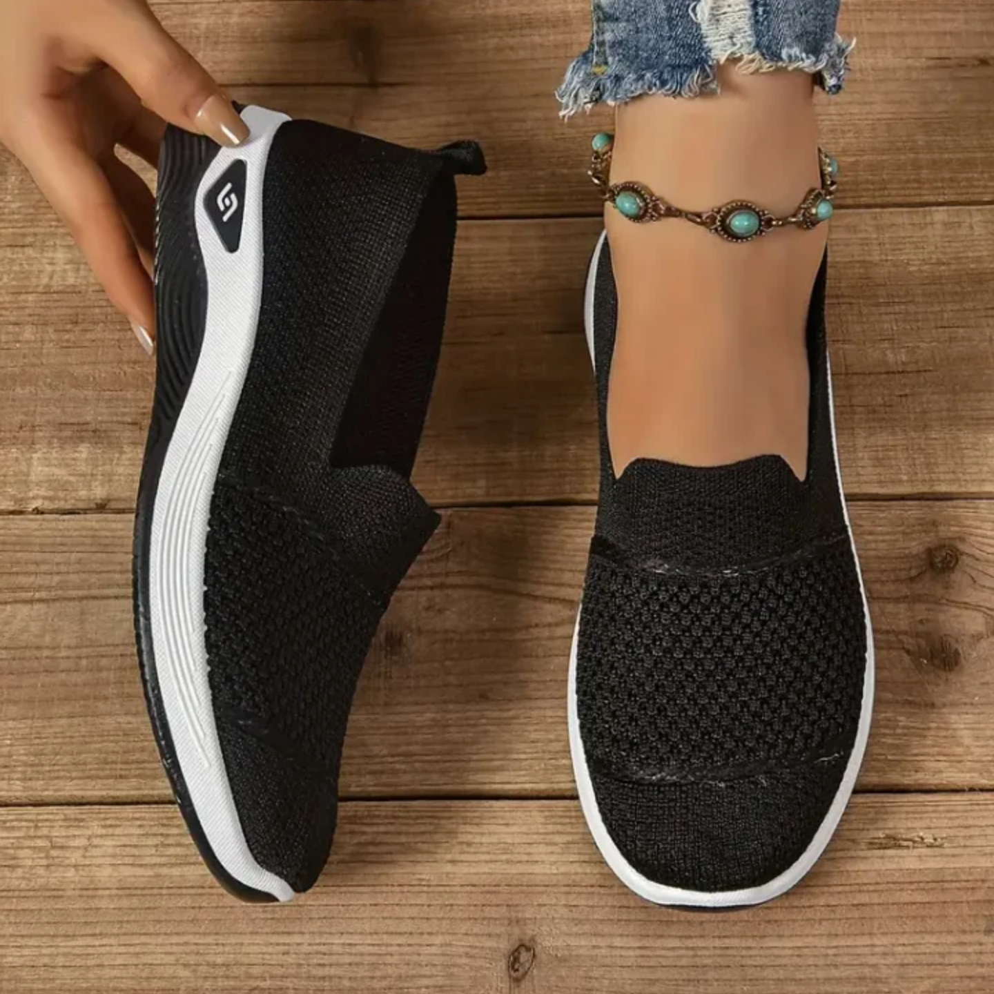ComfortKnit™ Slip-On Walking Sneakers — Breathable, Cushioned, Non-Slip