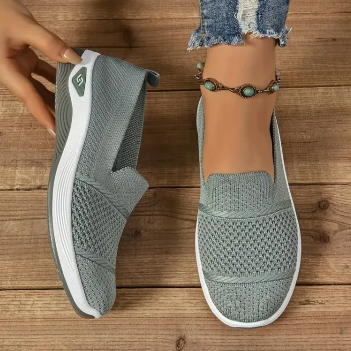 ComfortKnit™ Slip-On Walking Sneakers — Breathable, Cushioned, Non-Slip
