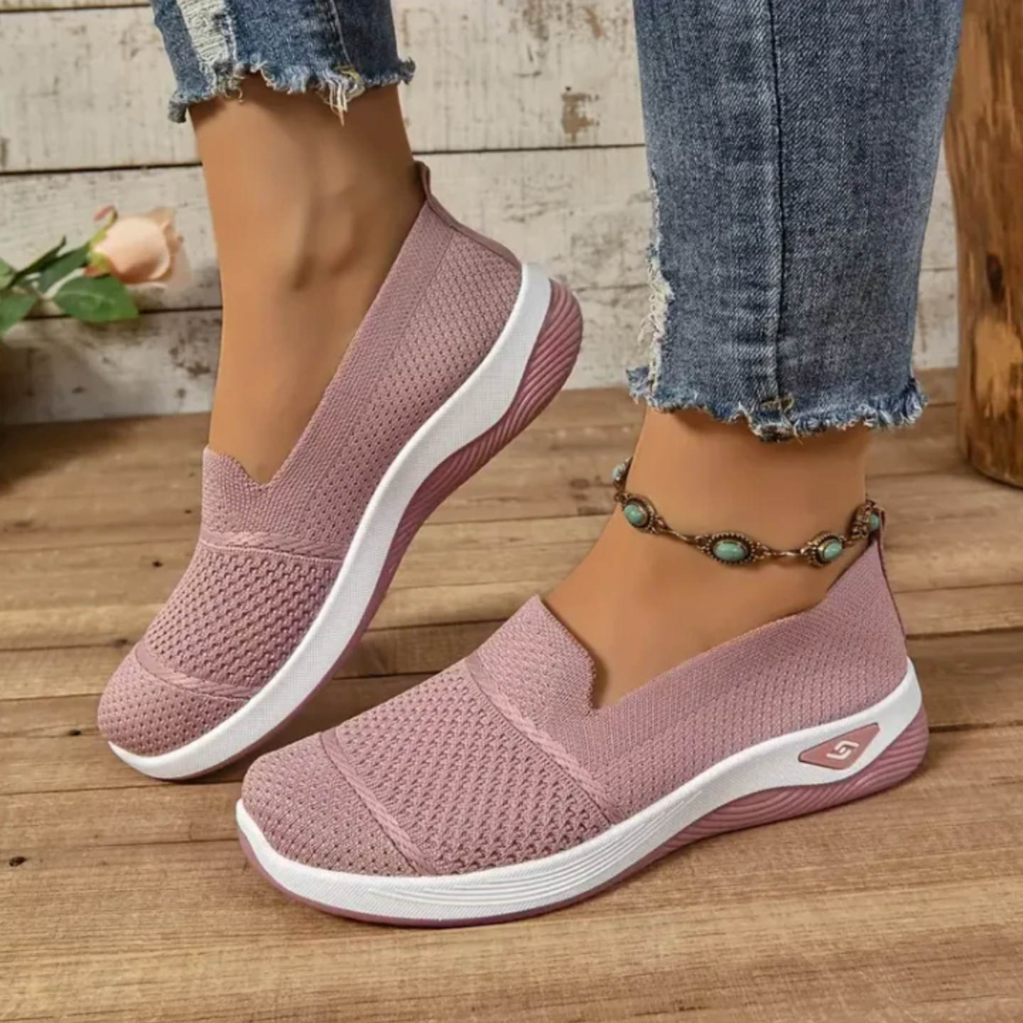 ComfortKnit™ Slip-On Walking Sneakers — Breathable, Cushioned, Non-Slip